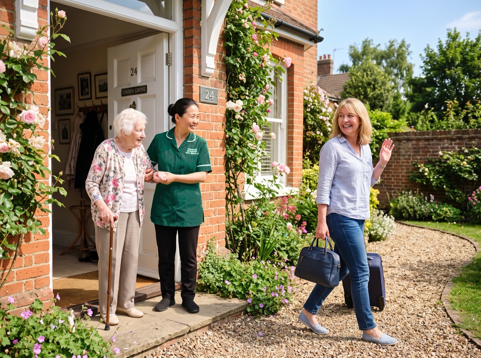 Evergood Medicals respite carer arriving so a family carer in Crawley can take a well-earned break