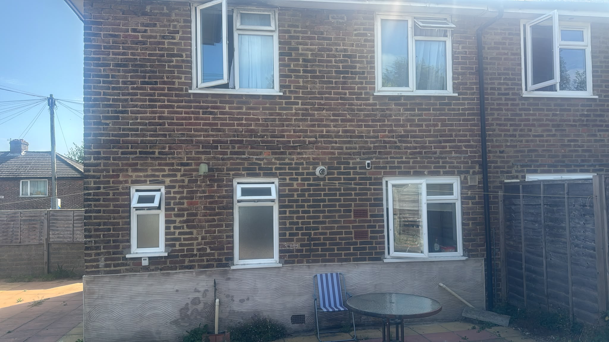 The rear outdoor space at Bellingham Crescent supported living home
