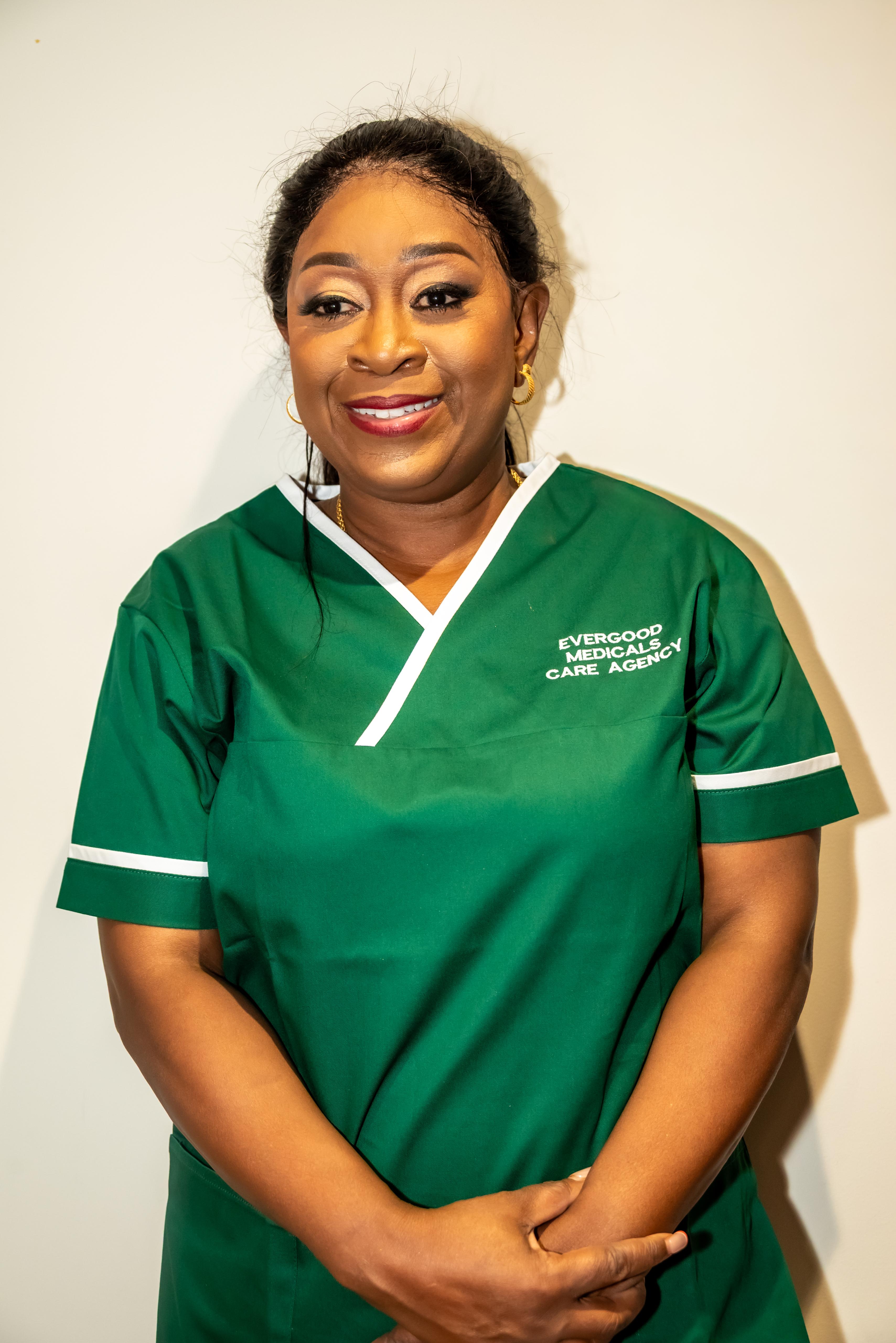 An Evergood Medicals carer in full uniform